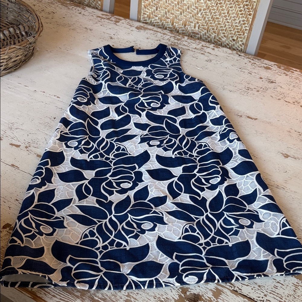 Emmelee for F.C. Navy and White Floral A-Line Dress